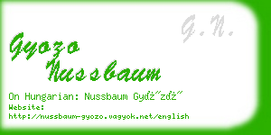 gyozo nussbaum business card